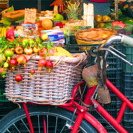 Bike with food
